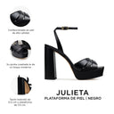 JULIETA | PLATAFORMA NEGRA DE PIEL