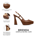 BRENDA | ZAPATILLA PIEL CAFÉ