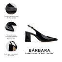 Bárbara- Zapatillas de Piel Negras | Davenia