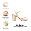 OLIVIA | SANDALIA DE PIEL PLATINO