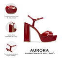 Aurora - Plataformas de Piel Rojas | Davenia