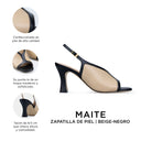MAITE | TACONES DE PIEL NEGRO-BEIGE