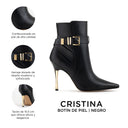 CRISTINA | BOTÍN DE PIEL NEGRO