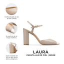 LAURA | ZAPATILLAS BEIGE DE PIEL