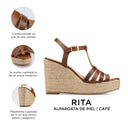 RITA | ALPARGATA DE PIEL CAFÉ