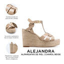 Alejandra - Alpargatas de Piel Beige | Davenia