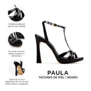 PAULA | SANDALIA DE PIEL NEGRO
