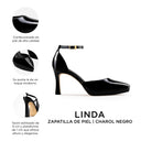 LINDA | ZAPATILLAS NEGRAS DE PIEL