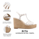 RITA | ALPARGATA DE PIEL BLANCA