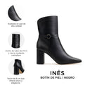 INÉS | BOTÍN DE PIEL NEGRO