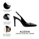 Alexia - Zapatillas de Piel Negra | Davenia