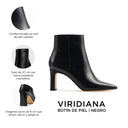 VIRIDIANA | BOTÍN DE PIEL NEGRO