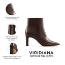VIRIDIANA | BOTÍN DE PIEL CAFÉ