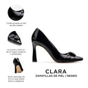 CLARA | ZAPATILLA NEGRA DE PIEL