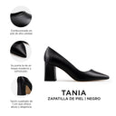 TANIA | ZAPATILLA DE PIEL NEGRO