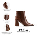 PAOLA | BOTÍN DE PIEL CAFÉ