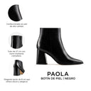 PAOLA | BOTÍN DE PIEL NEGRO
