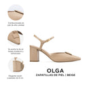 OLGA | ZAPATILLAS BEIGE DE PIEL