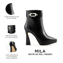 MILA | BOTÍN DE PIEL NEGRO
