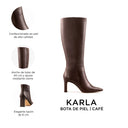 KARLA | BOTA LARGA DE PIEL CAFÉ
