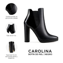 Carolina - Botines de Piel Negro