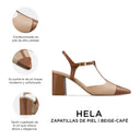 HELA | ZAPATILLAS CAFÉ DE PIEL