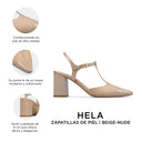HELA | ZAPATILLAS BEIGE DE PIEL