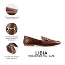 LIBIA | MOCASÍN DE PIEL CAFÉ