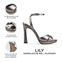 LILY | SANDALIAS DE PIEL ACERO