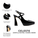CELESTE | ZAPATILLAS NEGRAS DE PIEL CHAROL