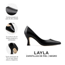 LAYLA | ZAPATILLAS NEGRAS DE PIEL