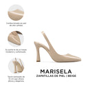 MARISELA | ZAPATILLAS BEIGE DE PIEL