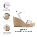 EMMA | ALPARGATA DE PIEL PLATA