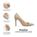 MARIA | ZAPATILLAS BEIGE DE PIEL