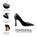 FRANCESCA | ZAPATILLAS NEGRAS DE PIEL