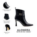 Alondra - Botines de Piel Negro | Davenia