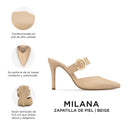 MILANA | ZAPATILLAS BEIGE DE PIEL