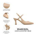 MARISOL | ZAPATILLAS BEIGE DE PIEL