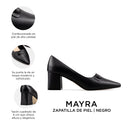 MAYRA | ZAPATILLAS NEGRAS DE PIEL