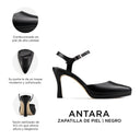 Antara - Zapatillas de Piel Negra | Davenia