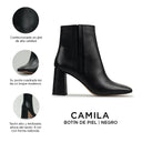 Camila - Botines de Piel Negro | Davenia