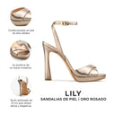 LILY | SANDALIAS DE PIEL ORO ROSADO