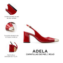 Adela - Zapatillas de Piel Roja | Davenia