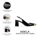 Adela - Zapatillas de Piel Negro | Davenia