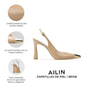 Ailin - Zapatillas de Piel Nude | Davenia