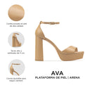 Ava - Plataformas de Piel Arena | Davenia