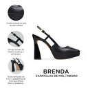Brenda - Zapatillas de Piel Negra | Davenia