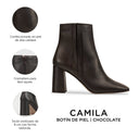 Camila - Botines de Piel Café | Davenia