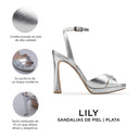 LILY | SANDALIAS DE PIEL PLATA
