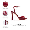 LILY | SANDALIAS DE PIEL ROJAS